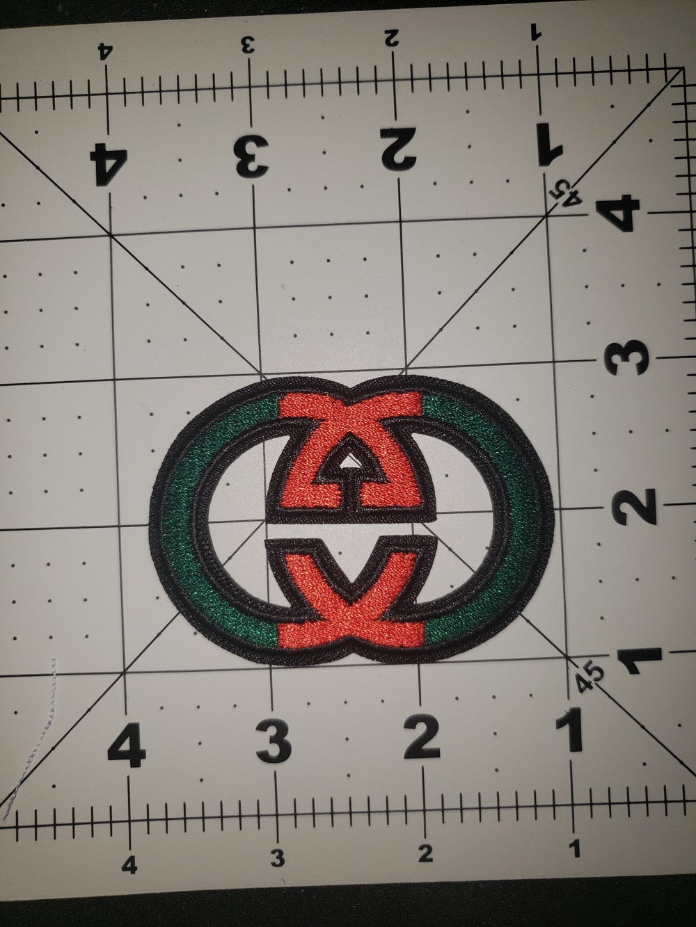 Gucci Green & Red Double G Patch - Men Accessories